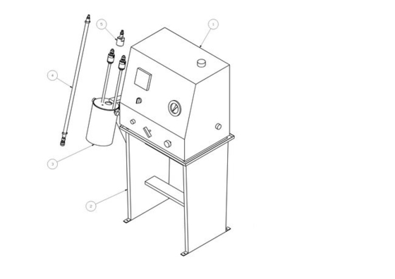 unité de pompe de dispositif d'essai de valve de carburant du réservoir 8L pour le moteur diesel de MCC Meb Mec